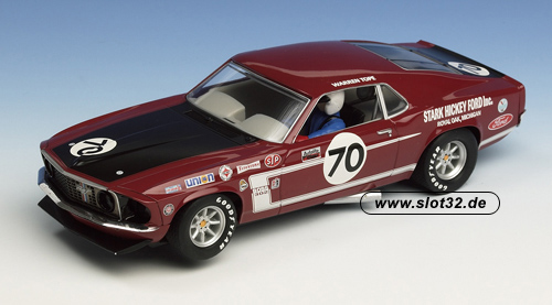 SCALEXTRIC Ford Mustang red # 70 Stark Hickey Ford Inc.